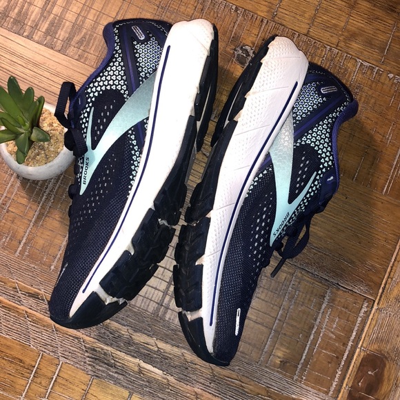 BROOKS Ghost 14 Sz 6.5M Navy Aqua - Picture 4 of 9